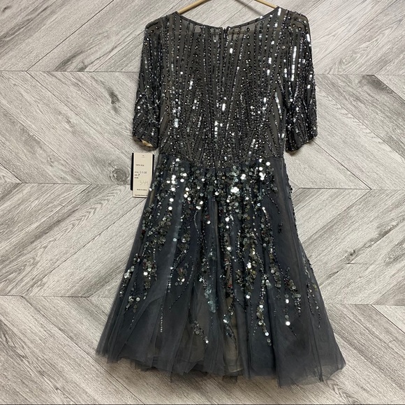 Basix | Black Label Silk Sequin Cocktail Dress 2 - Picture 9 of 13